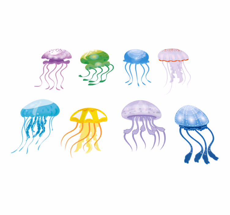 Dywan winylowy do łazienki kolory meduz - TenStickers