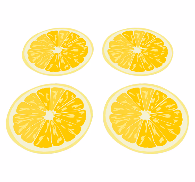 Dywan winylowy do kuchni naklejki w plasterki cytryny - TenStickers