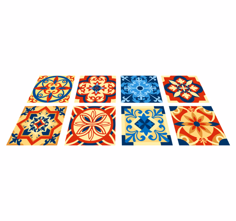 Dywan winylowy do kuchni płytki eraldo azulejos - TenStickers