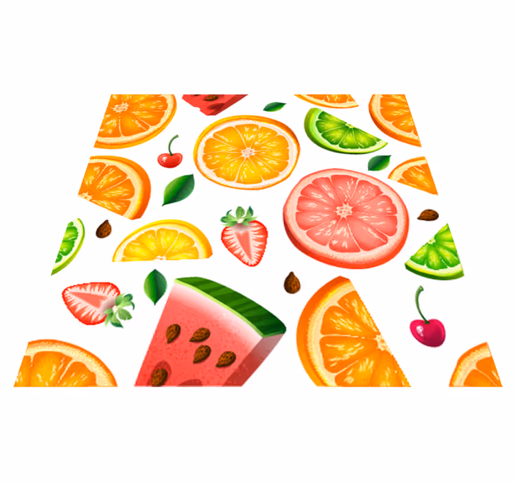 Dywan winylowy do kuchni z owocowym wzorem - TenStickers