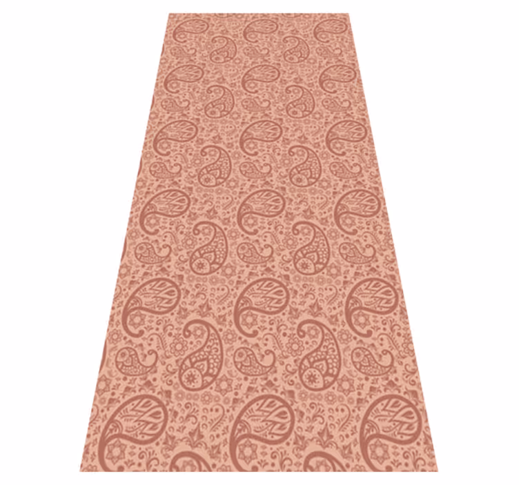 Dywan winylowy do kuchni wzór paisley na lodówkę - TenStickers