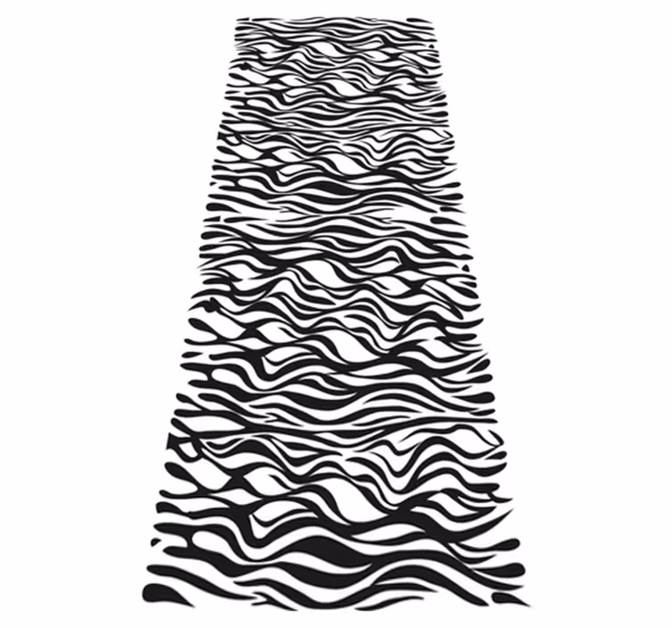 Dywan winylowy do kuchni tło zebra na lodówkę - TenStickers