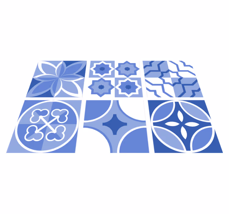 Dywan winylowy do kuchni płytki azulejos cindito - TenStickers