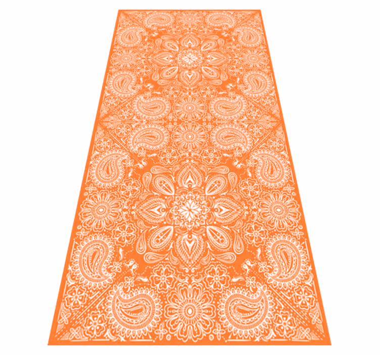Dywan winylowy do kuchni płytki paisley na lodówkę - TenStickers