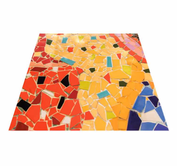 Dywan winylowy do kuchni mozaika ceramiczna kolorowa - TenStickers