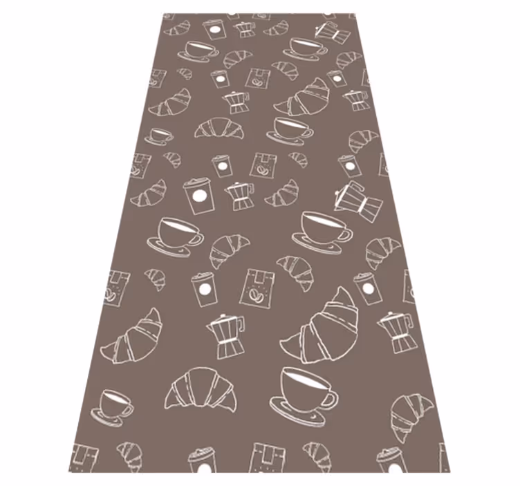 Dywan winylowy do kuchni kawiarnia croissant - TenStickers