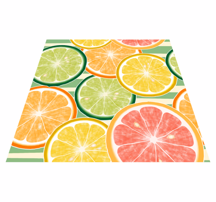 Dywan winylowy do kuchni naklejki cytrusowe - TenStickers