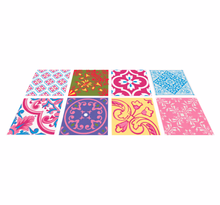 Dywan winylowy do kuchni w intensywne azulejos - TenStickers