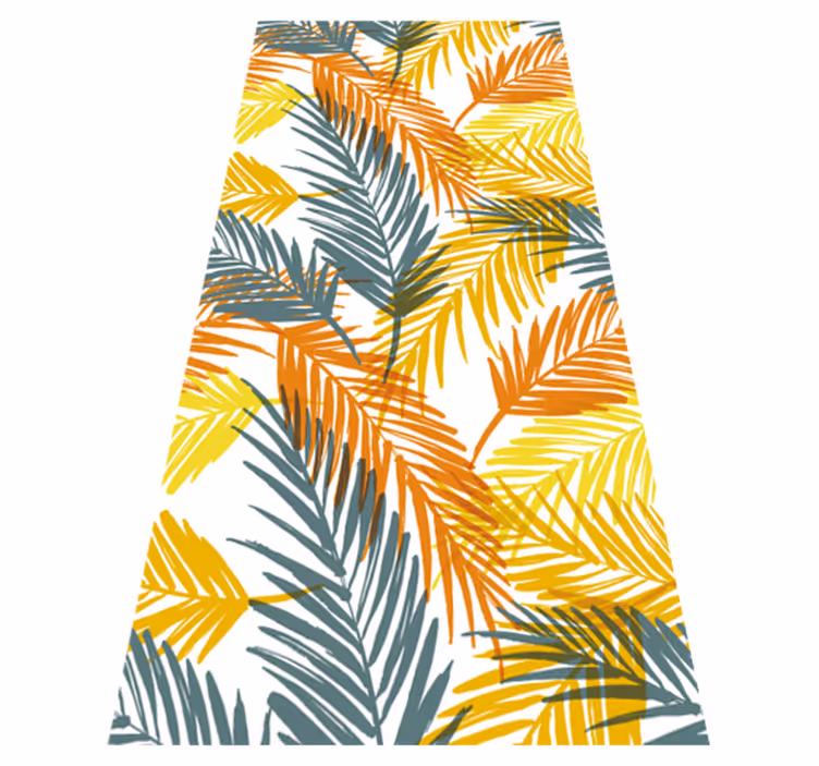 Dywan winylowy do kuchni z rysunkami palm tropikalnych - TenStickers