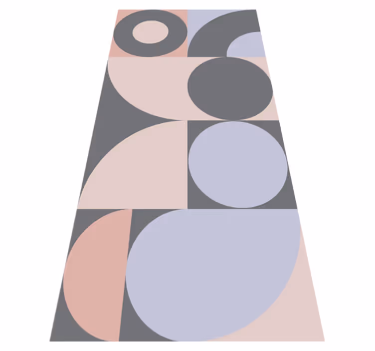 Dywan winylowy do kuchni wzór geometrycznych kółek - TenStickers