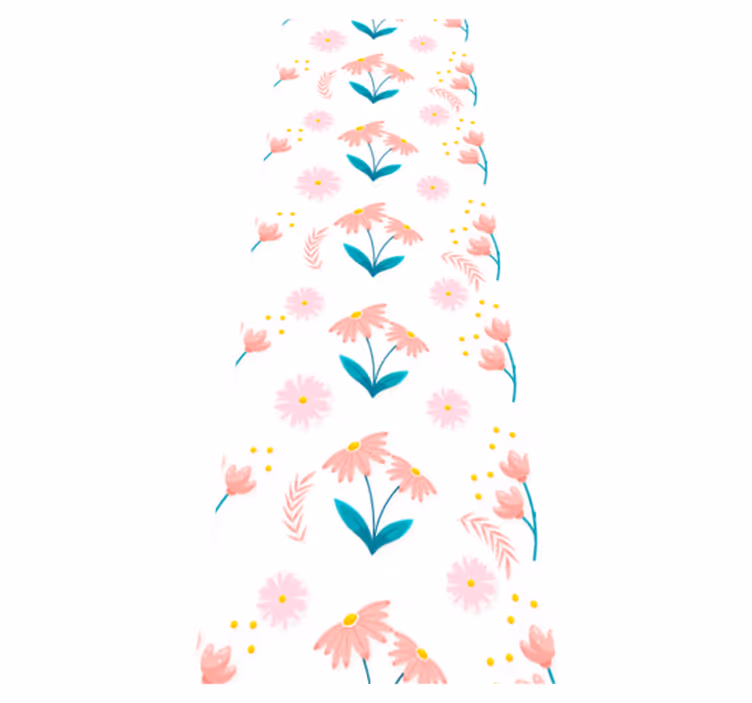 Dywan winylowy do salonu kwiaty w pastelowych kolorach - TenStickers