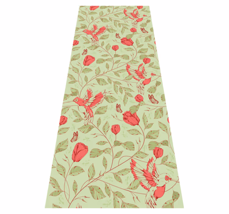 Dywan winylowy do salonu w czerwone tulipany - TenStickers