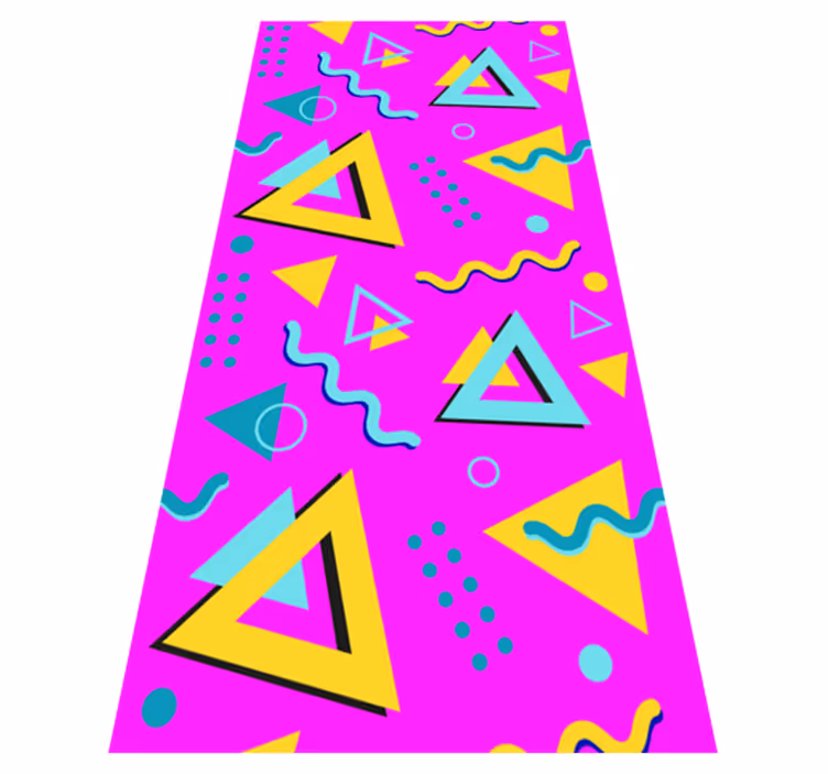 Dywan winylowy do salonu w stylu memphis retro 80 - TenStickers