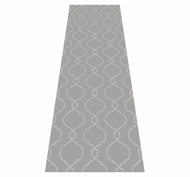 Dywan winylowy do salonu w szarym geometrycznym wzorze - TenStickers