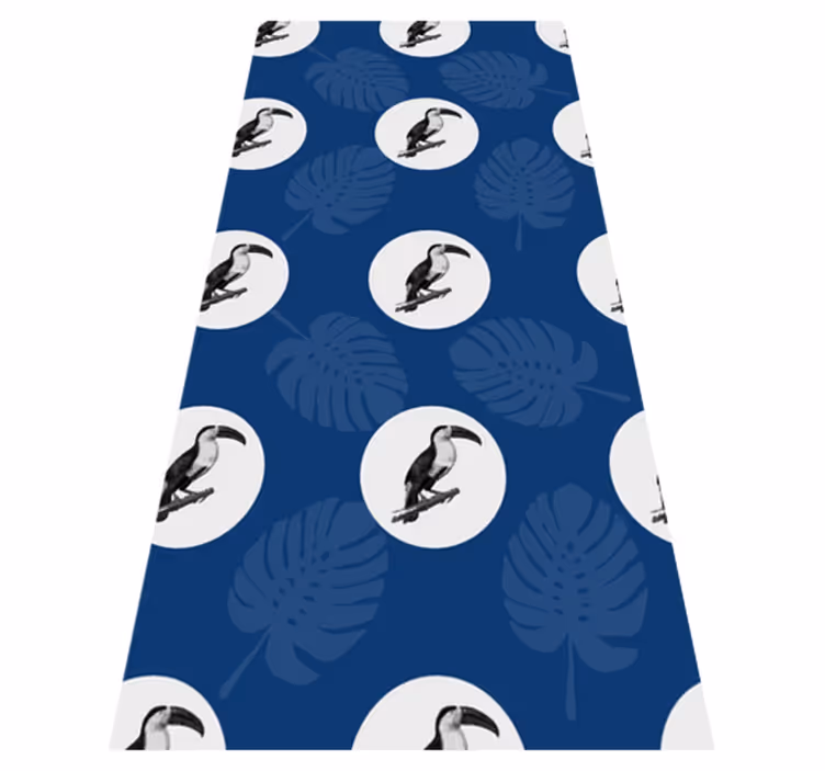 Dywan winylowy do salonu w afrykańskim stylu z ptakiem - TenStickers