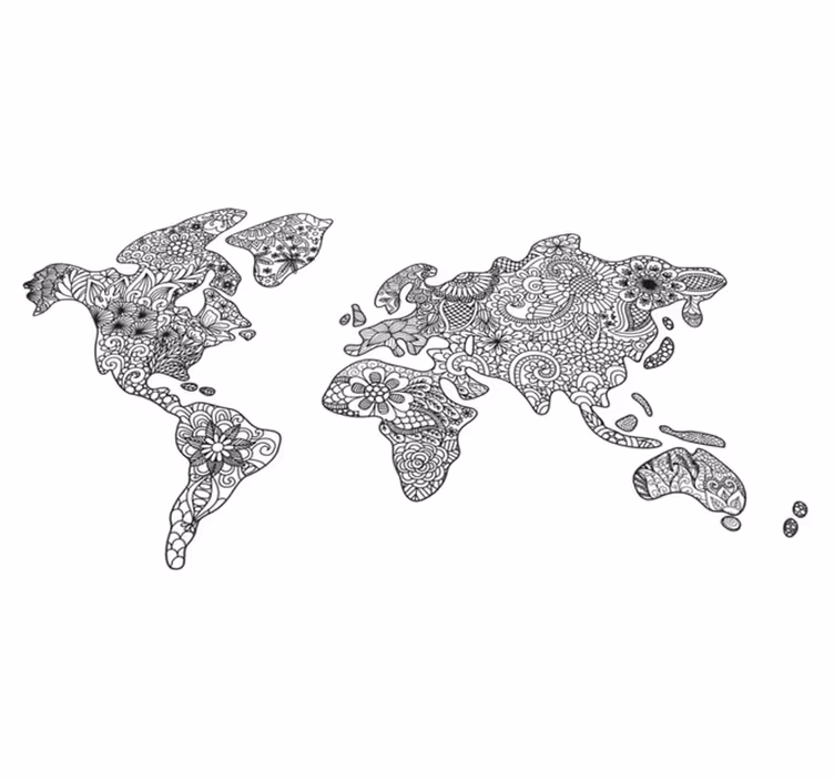 Dywan winylowy do salonu mapa mandali - TenStickers