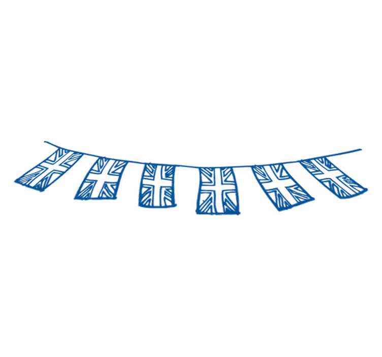 Dywan winylowy do salonu z brytyjskimi flagami - TenStickers