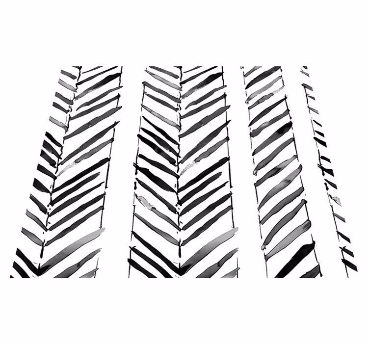 Dywan winylowy do biura w czarno-białe wzory geometryczne - TenStickers
