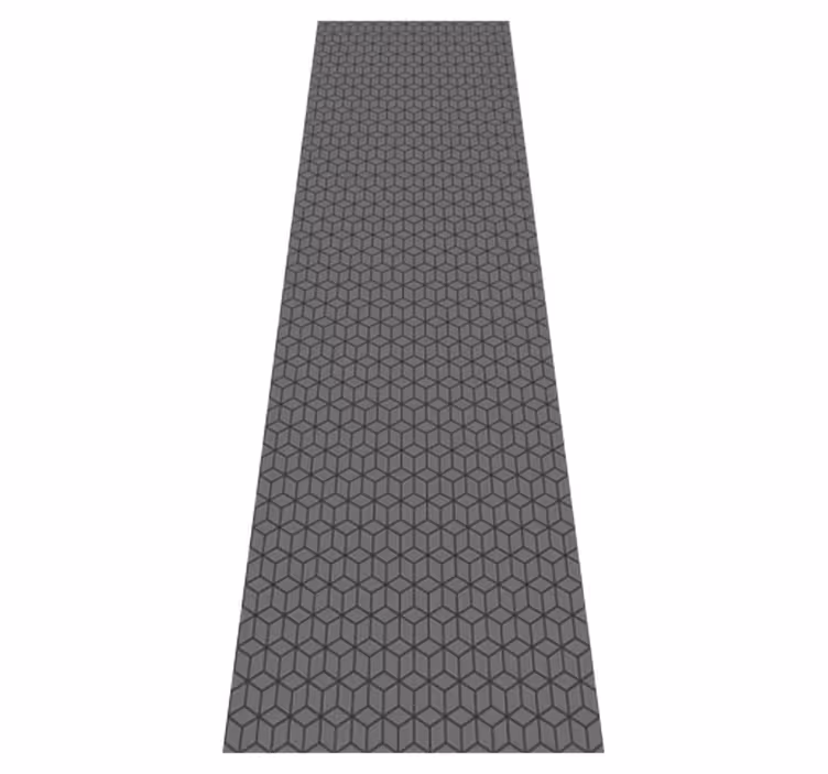 Dywan winylowy do biura sześciany 3d w odcieniach szarości - TenStickers