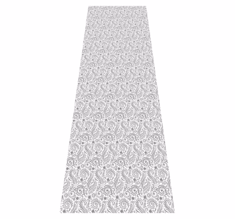Dywan winylowy do biura kwiaty ornamentalne w stylu vintage - TenStickers