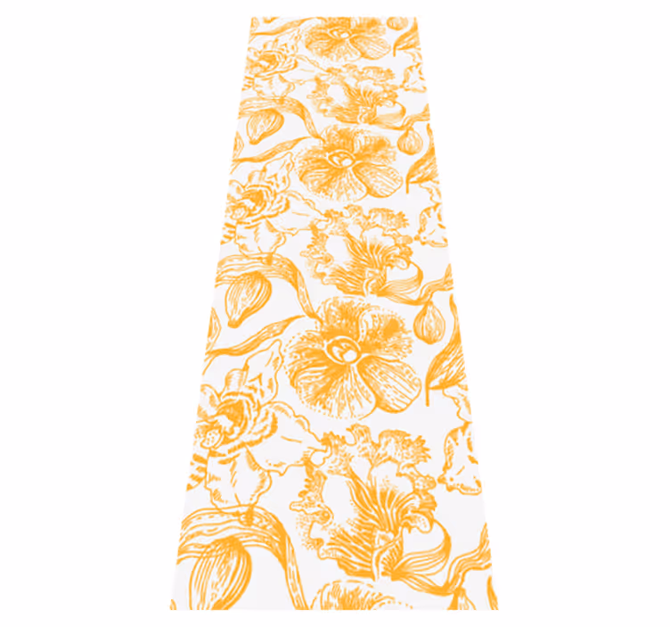 Dywan winylowy do biura w żółte orchidee - TenStickers