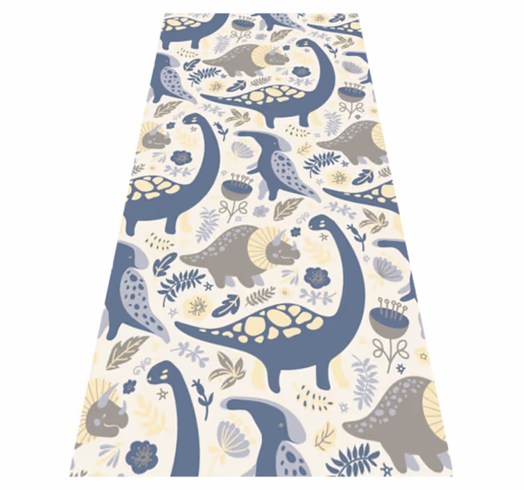 Dywan winylowy do salonu w stylu nordyckim z dinozaurami - TenStickers