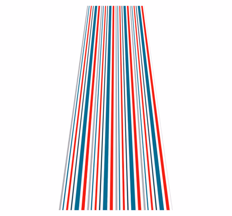 Dywan winylowy do salonu w morskim retro paski - TenStickers