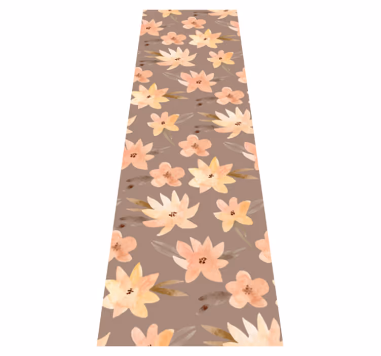 Dywan winylowy do salonu kwiaty aquarella w pastelach - TenStickers