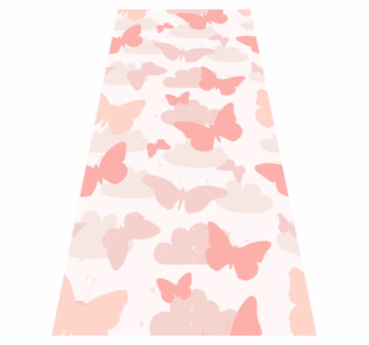 Dywan winylowy do salonu w pastelowe motyle - TenStickers