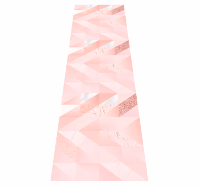 Dywan winylowy do salonu w różowe geometryczne wzory - TenStickers