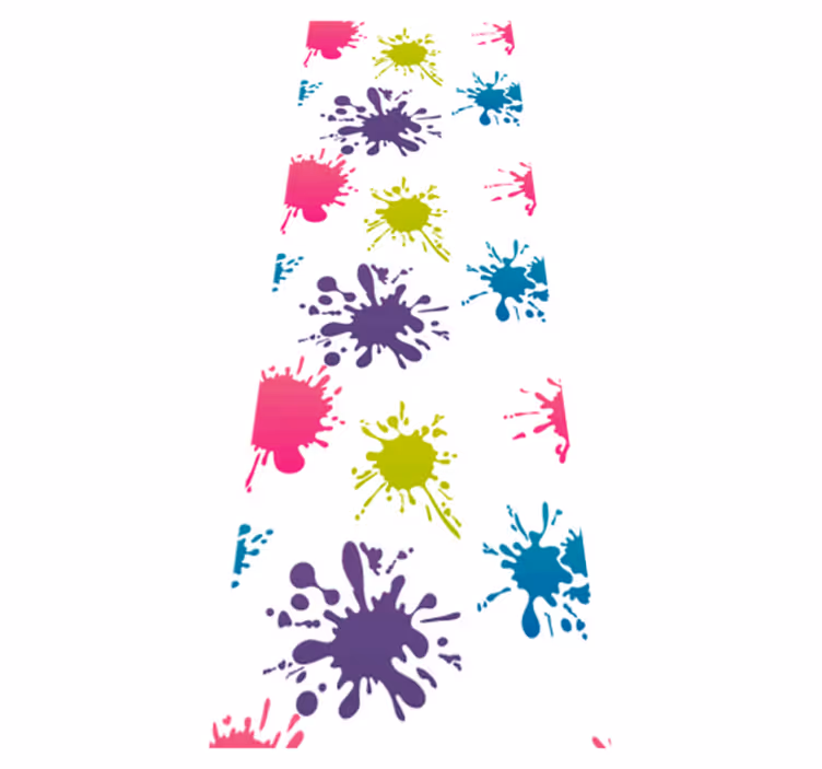 Dywan winylowy do salonu w wielokolorowe plamy - TenStickers