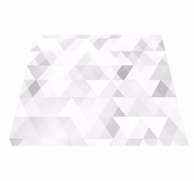 Dywan winylowy do salonu w szare trójkąty geometryczne - TenStickers