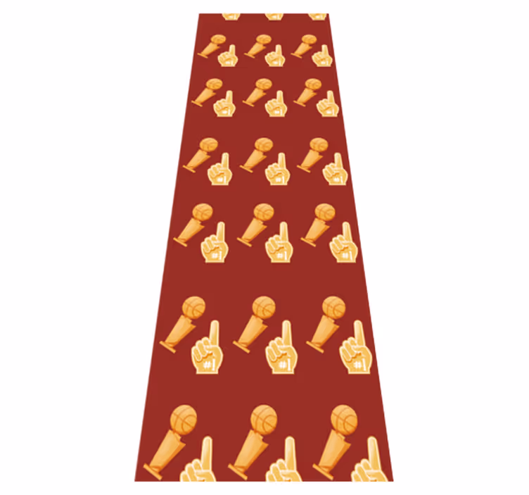 Dywan winylowy do salonu w wzór koszykówki - TenStickers