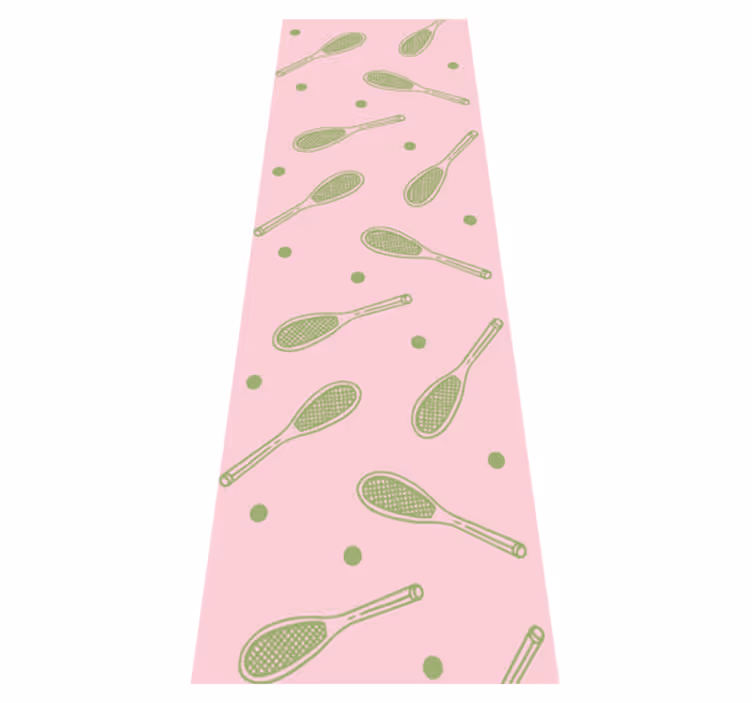 Dywan winylowy do salonu w designie rakiet tenisowych - TenStickers