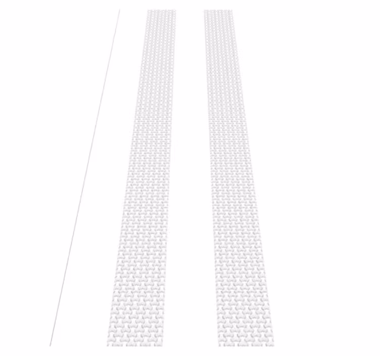 Dywan winylowy do salonu 3d białe pionowe paski - TenStickers