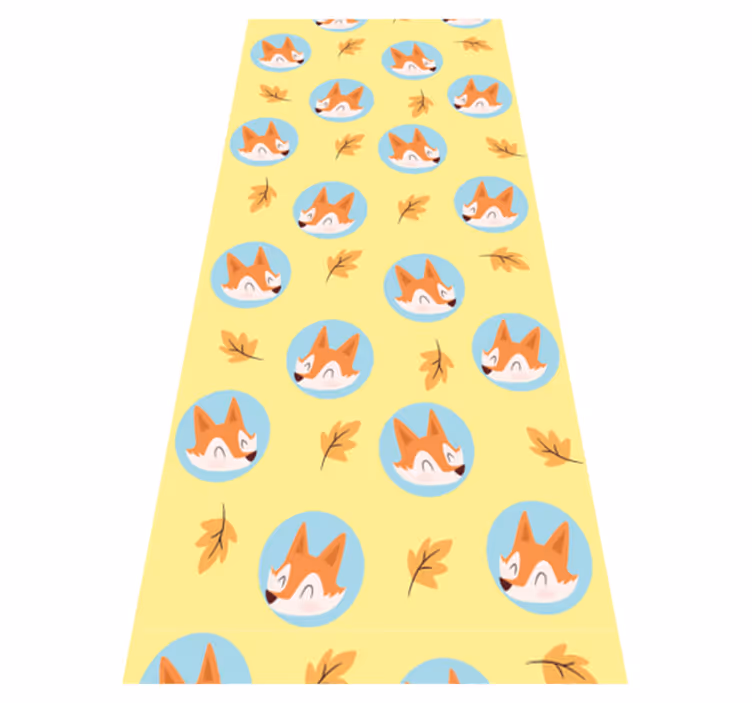 Dywan winylowy do salonu w stylu nordyckim z lisami - TenStickers