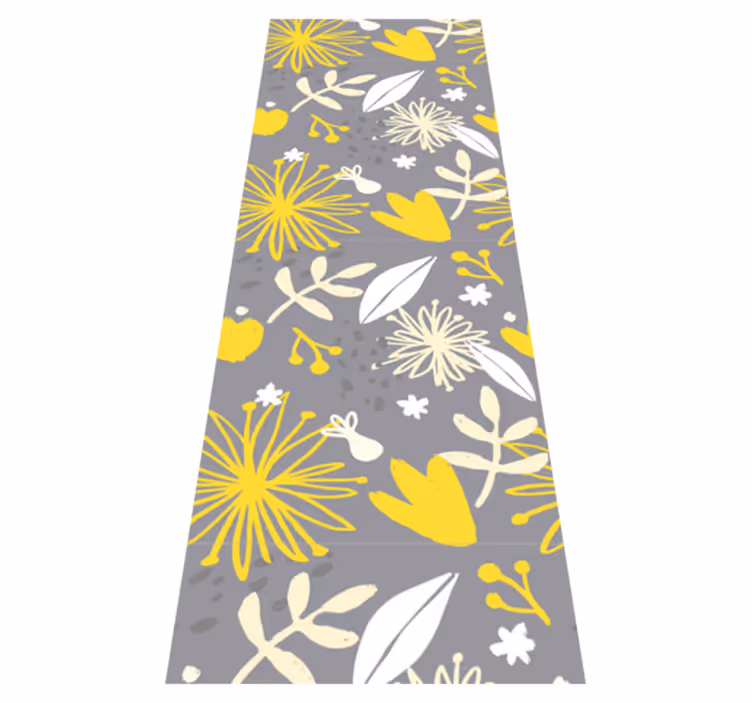 Dywan winylowy do salonu w stylu vintage kwiatowym - TenStickers