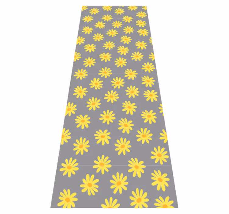 Dywan winylowy do salonu w kolorze calendula - TenStickers