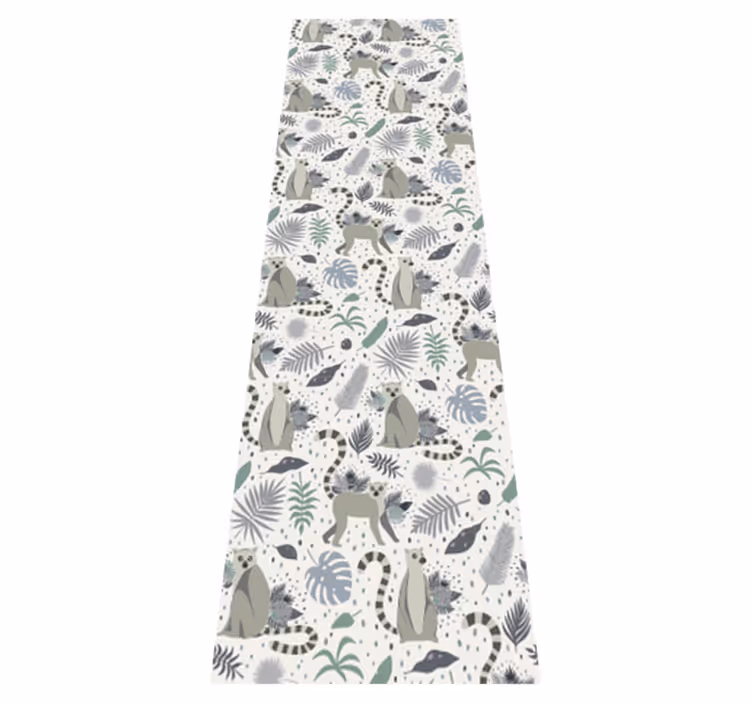 Dywan winylowy do salonu lemur w stylu nordyckim - TenStickers