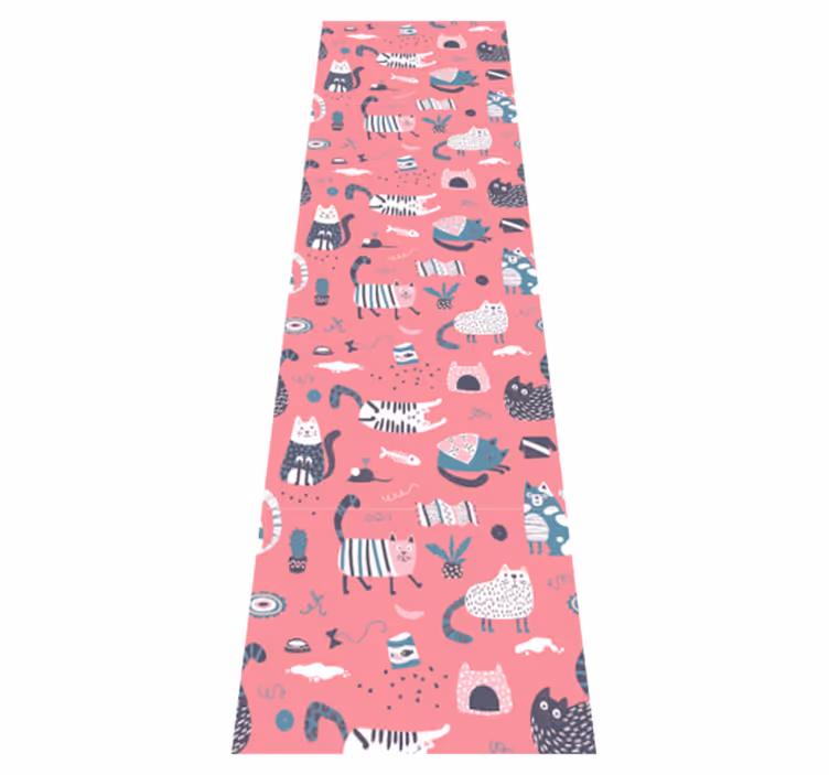 Dywan winylowy do salonu kociaki w stylu nordyckim - TenStickers