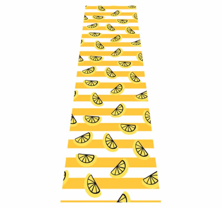 Dywan winylowy do salonu z wzorem cytrynowym - TenStickers