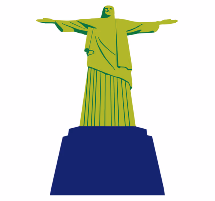 Dywan winylowy do salonu cristo redentor - TenStickers