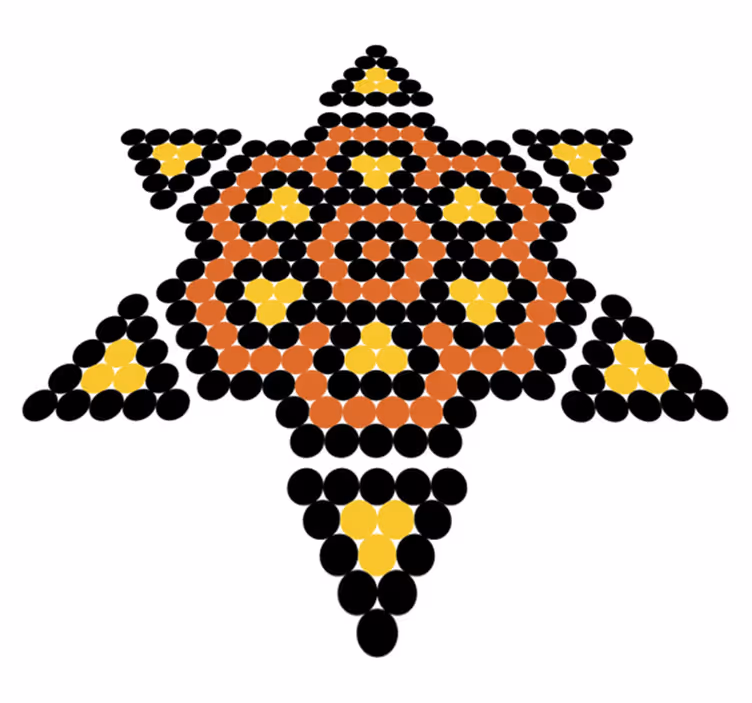 Dywan winylowy do salonu słońce huichol - TenStickers