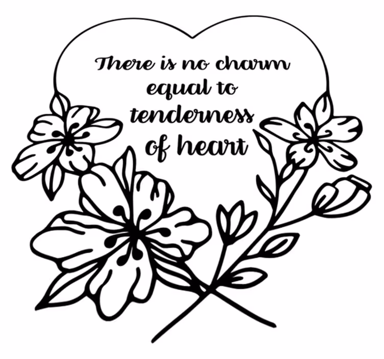 Dywan winylowy do salonu serce jane austen - TenStickers