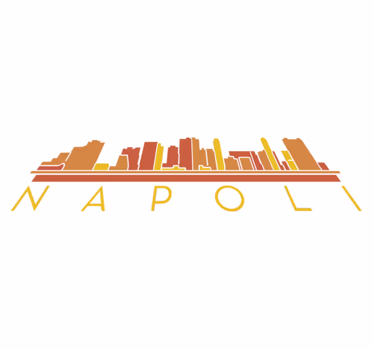 Dywan winylowy do salonu panorama neapolu - TenStickers