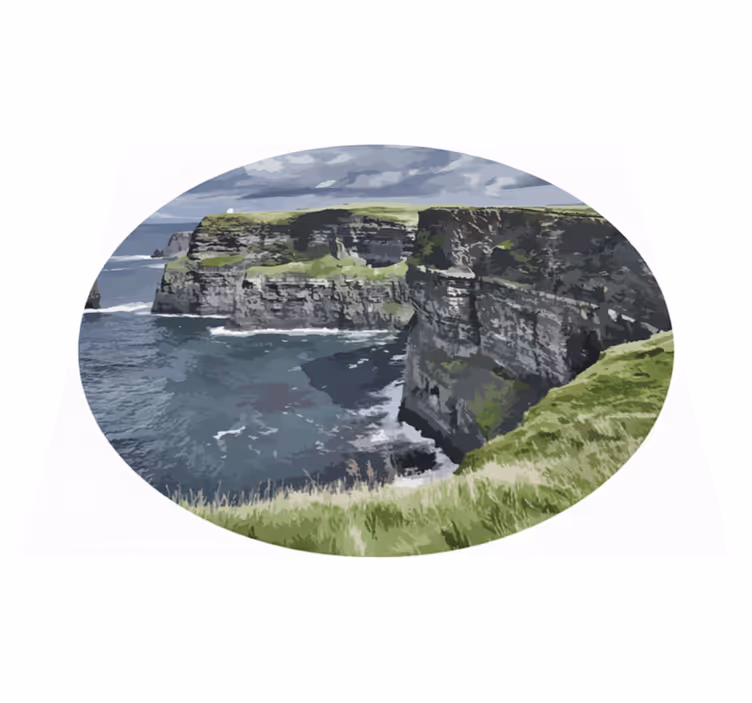 Dywan winylowy do salonu klify irlandzkie - TenStickers