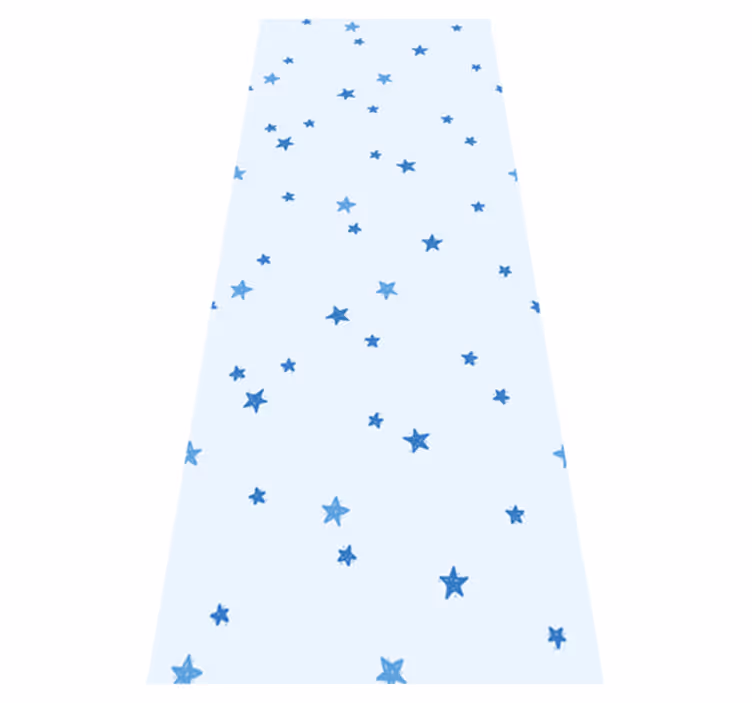 Skandynawski dywan winylowy w pastelowe niebieskie gwiazdki - TenStickers