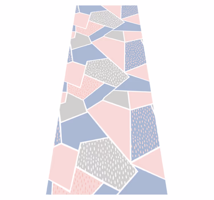 Skandynawski dywan winylowy w geometryczne pastelowe wzory - TenStickers
