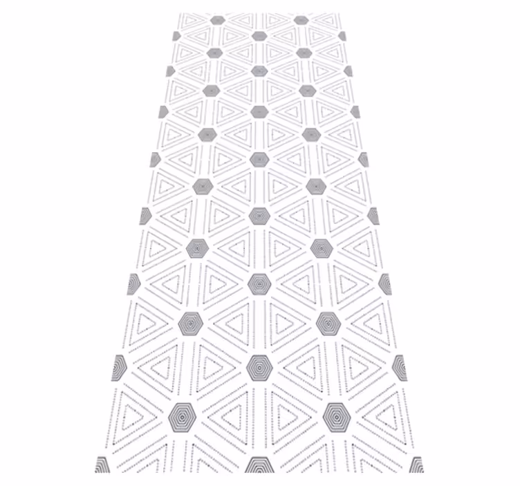 Skandynawski dywan winylowy w geometryczne trójkąty - TenStickers