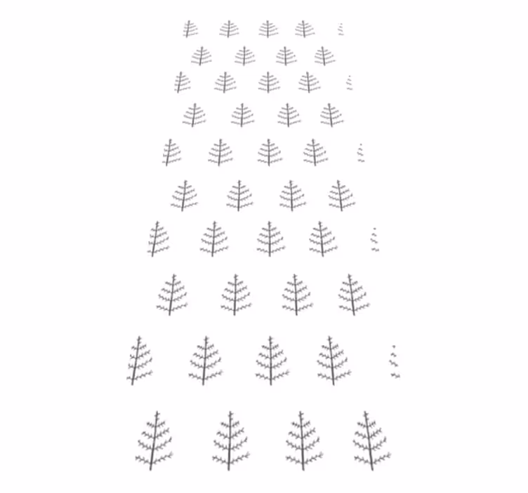 Skandynawski dywan winylowy szare minimalistyczne drzewa - TenStickers